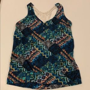 Summer Tank with Crocheted Lace Back
